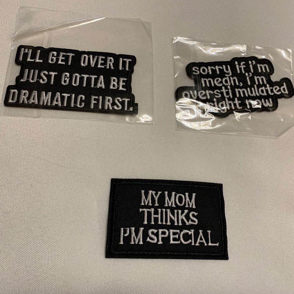 NEW! Set of 3 Hilarious Stick on Patches!  Set #8